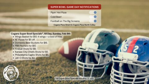 Cogans Super Bowl Specials 2025
