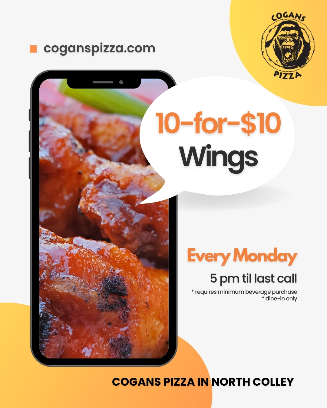 Crush 10-for-$10 Wings at North