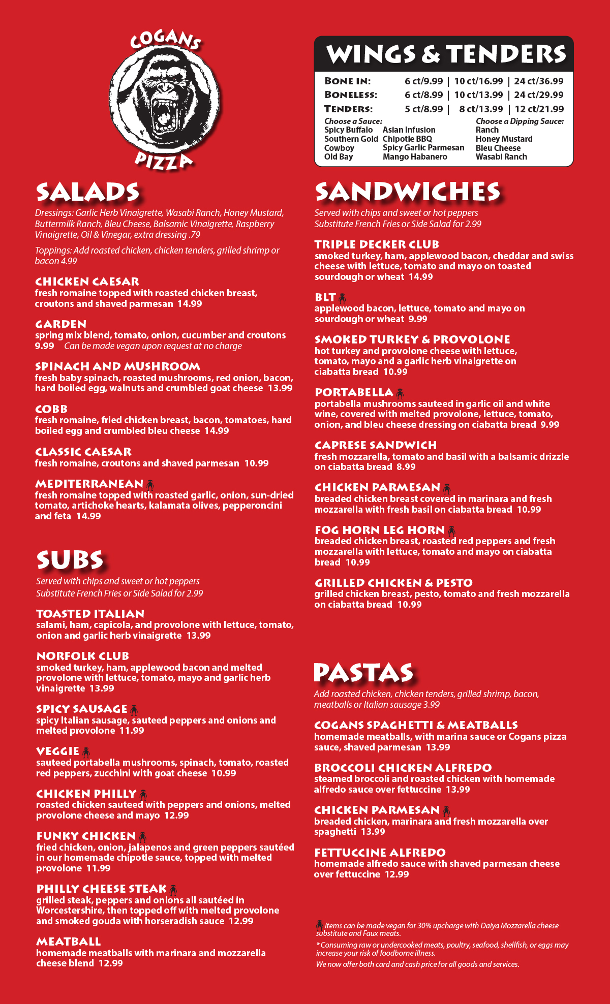 Cogans Pizza Ghent Food Menu 2025-06