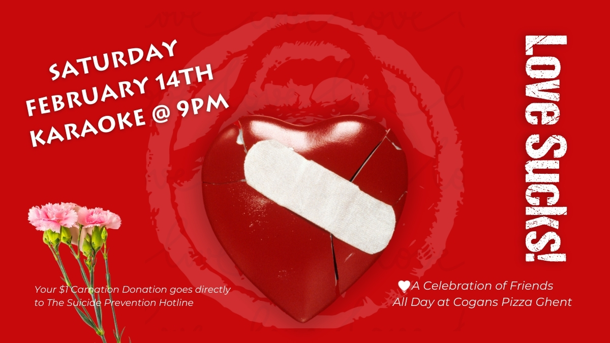 Love Sucks Karaoke at OG for Suicide Prevention Hotline